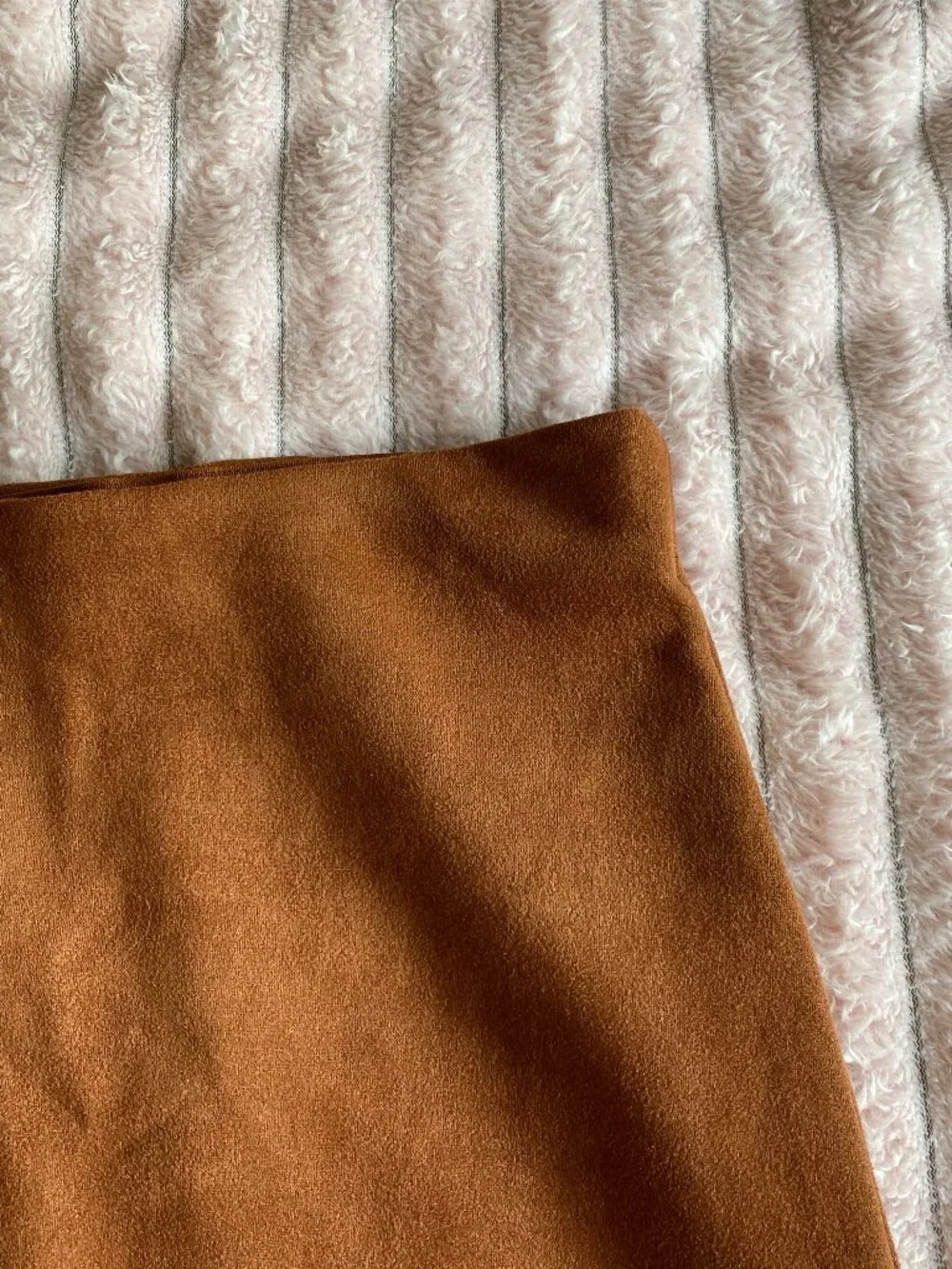 New Tan Suede Skirt